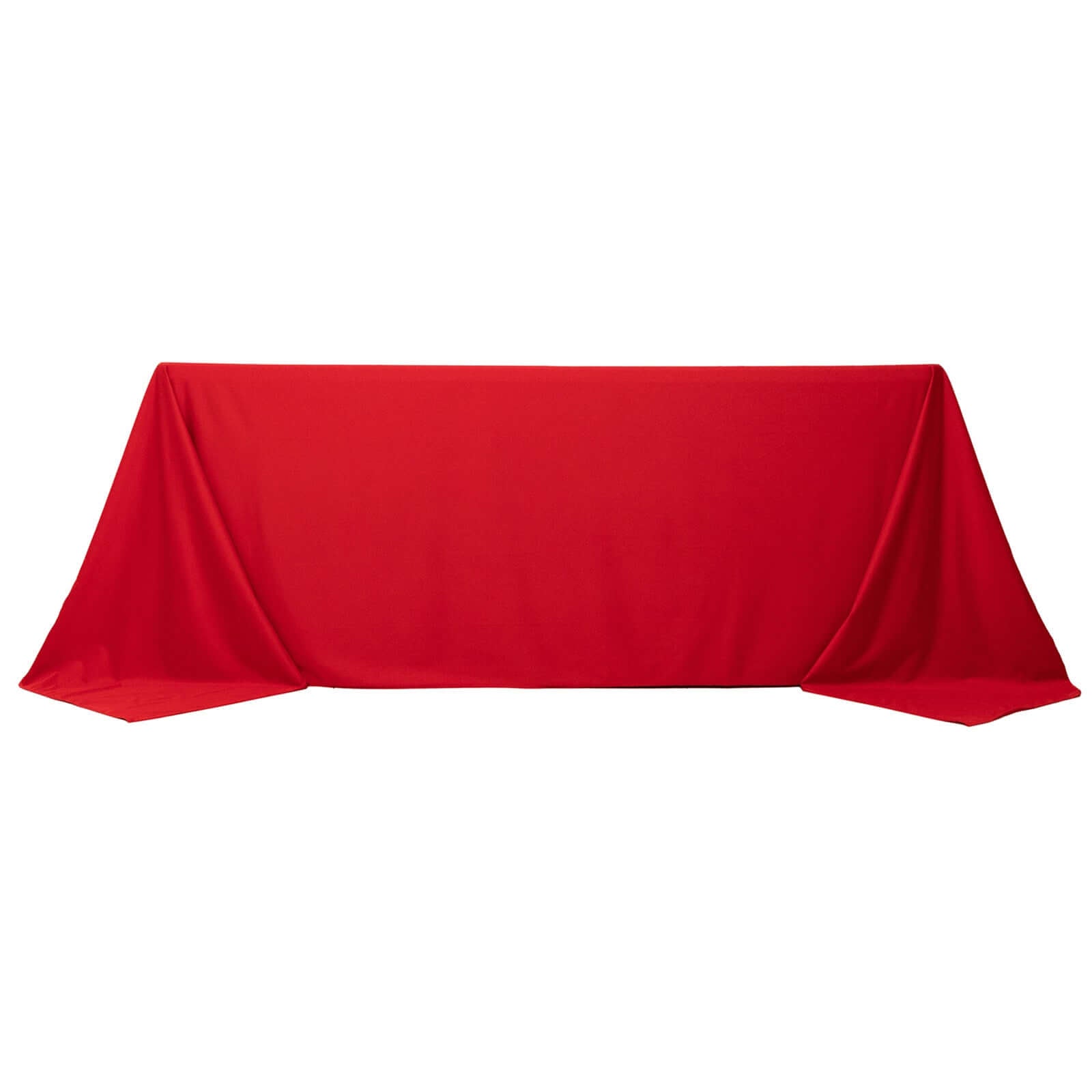 Exclusive Red Scuba Polyester 90x132 Wrinkle-Free, Stain-Resistant Rectangular Tablecloth