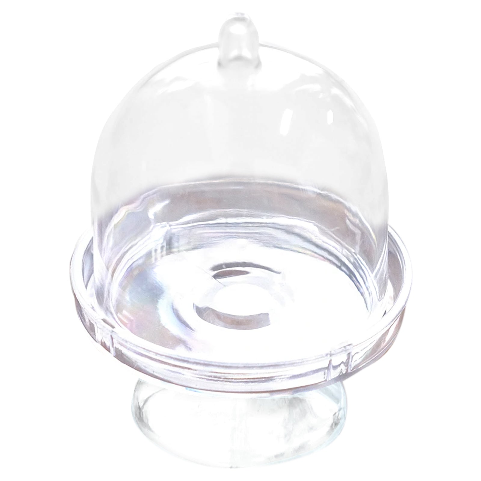 12-Pack Clear Fillable Mini Pedestal Candy Containers with Dome Lid - Ideal for Party Favors