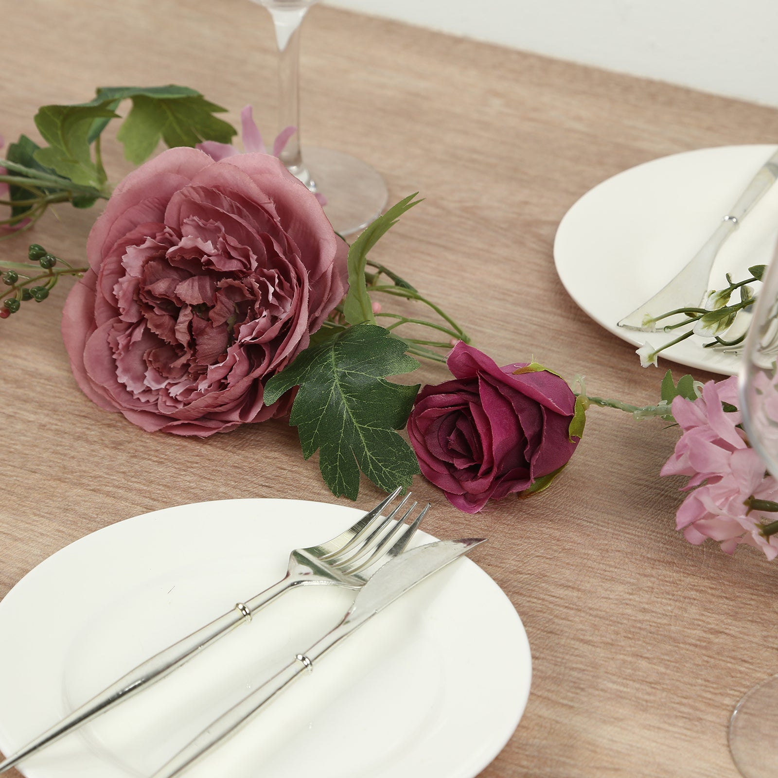 Hot! 6ft Dusty Rose Artificial Silk Peony & Rose Flower Garland