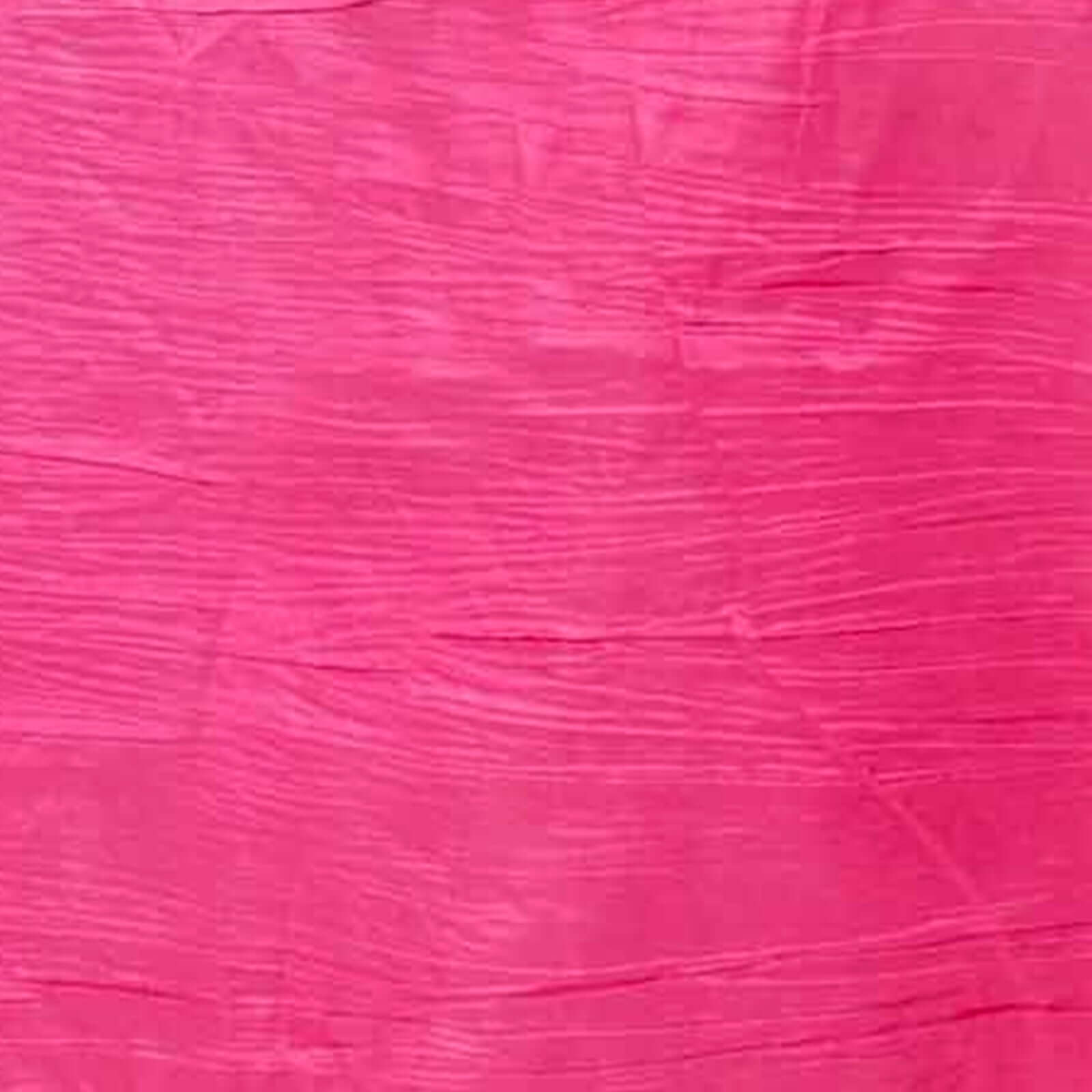 Seamless Accordion Crinkle Fuchsia Taffeta 120 Round Tablecloth