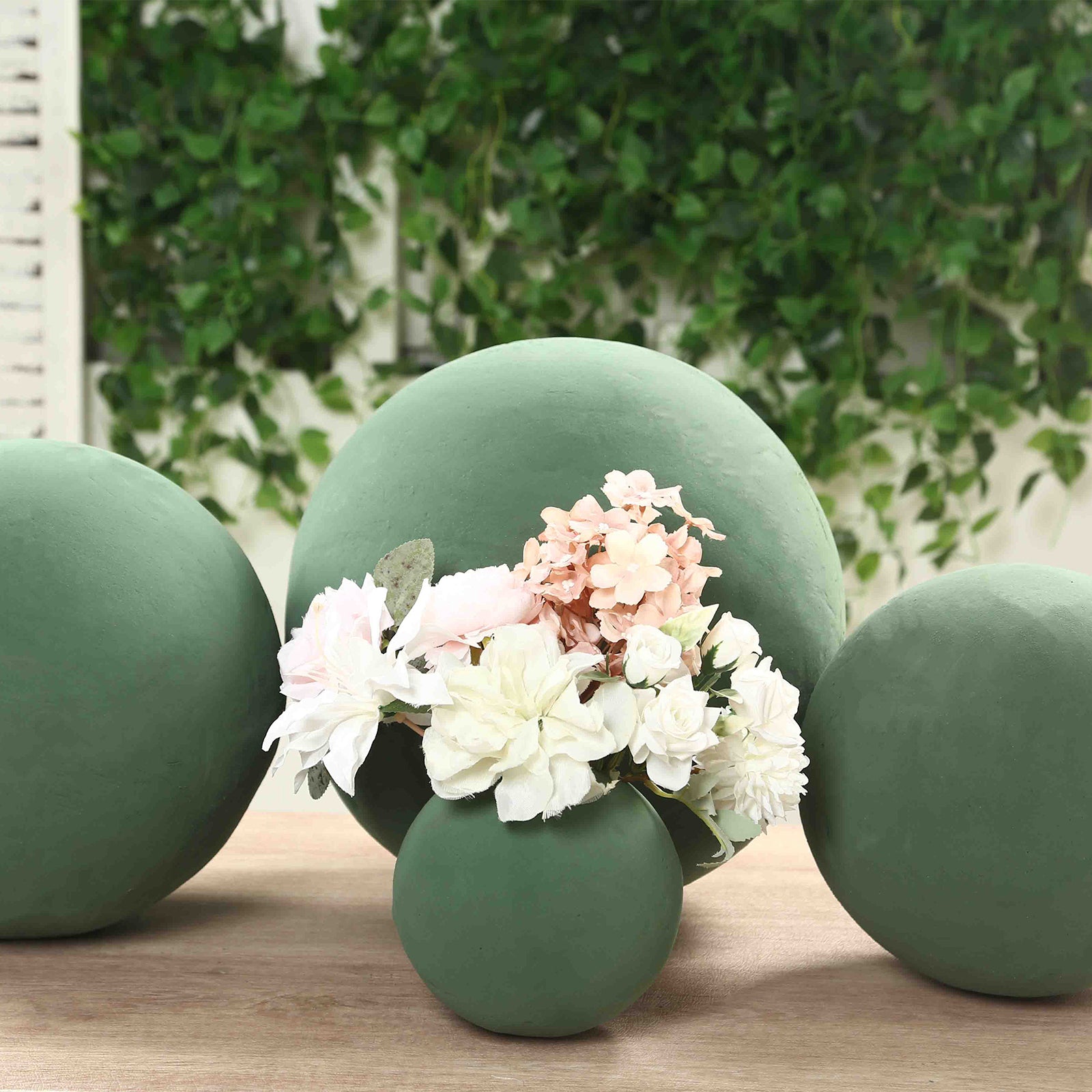 Hot Sale! 3-Pack 6-Inch Green DIY Floral Craft Foam Balls for Flower Arrangements