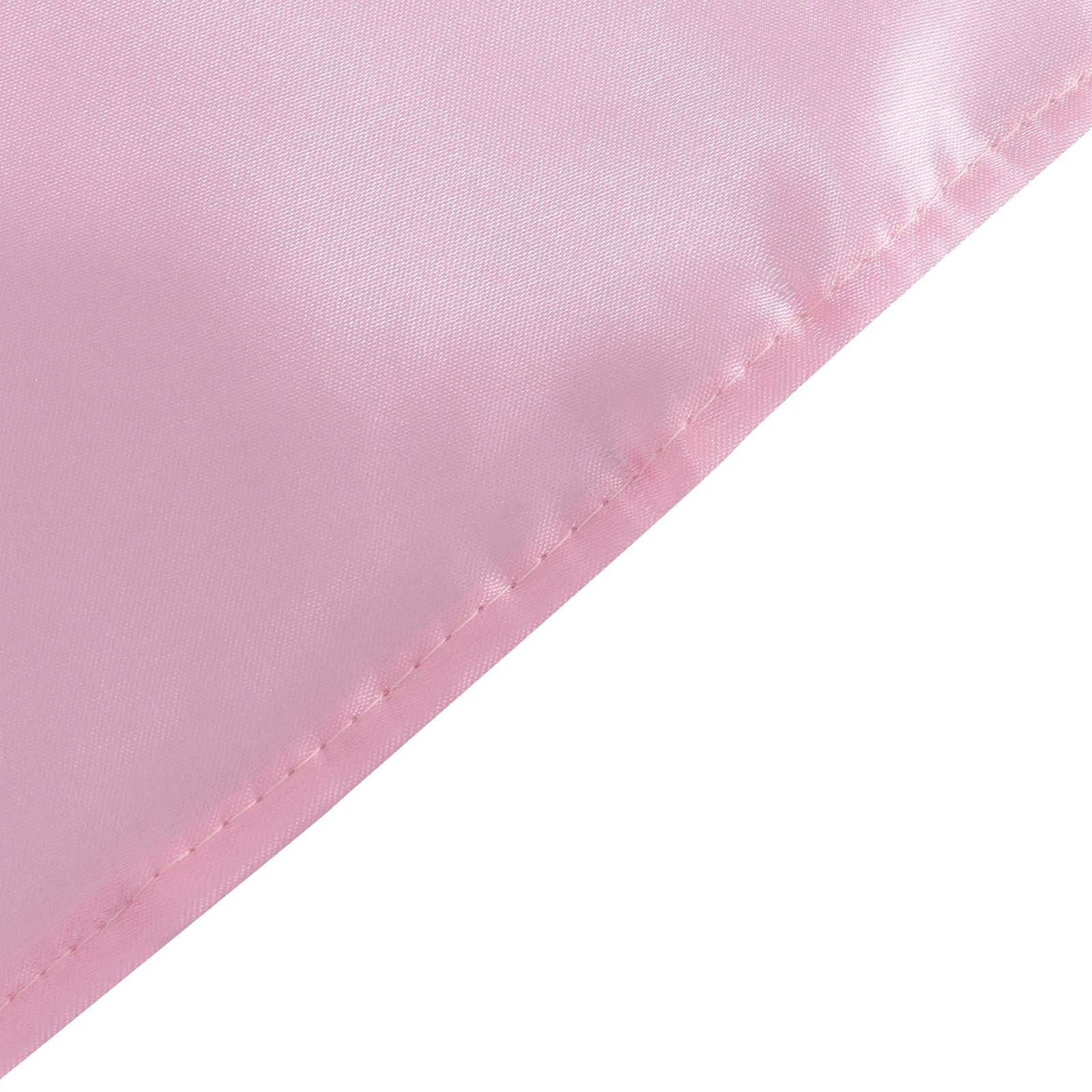 Exclusive Pink Satin 90x132 Seamless Rectangular Tablecloth
