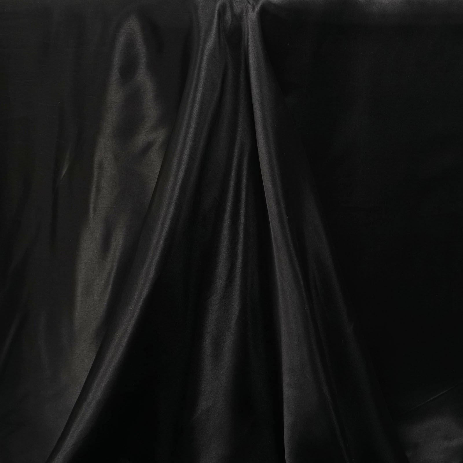 Black Seamless Satin 90x156 Rectangular Tablecloth for Weddings and Events