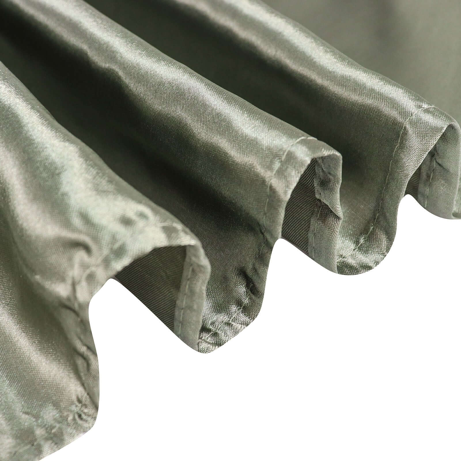 Hot Sale! 120-Inch Round Satin Tablecloth in Dusty Sage Green - Stylish Seamless Table Cover