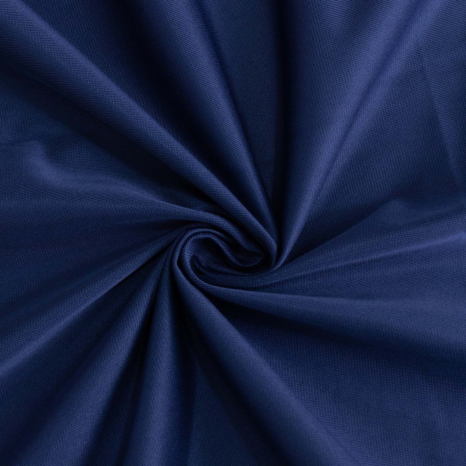 Navy Blue Premium Scuba Wrinkle-Free & Stain-Resistant 90x132 Rectangular Tablecloth