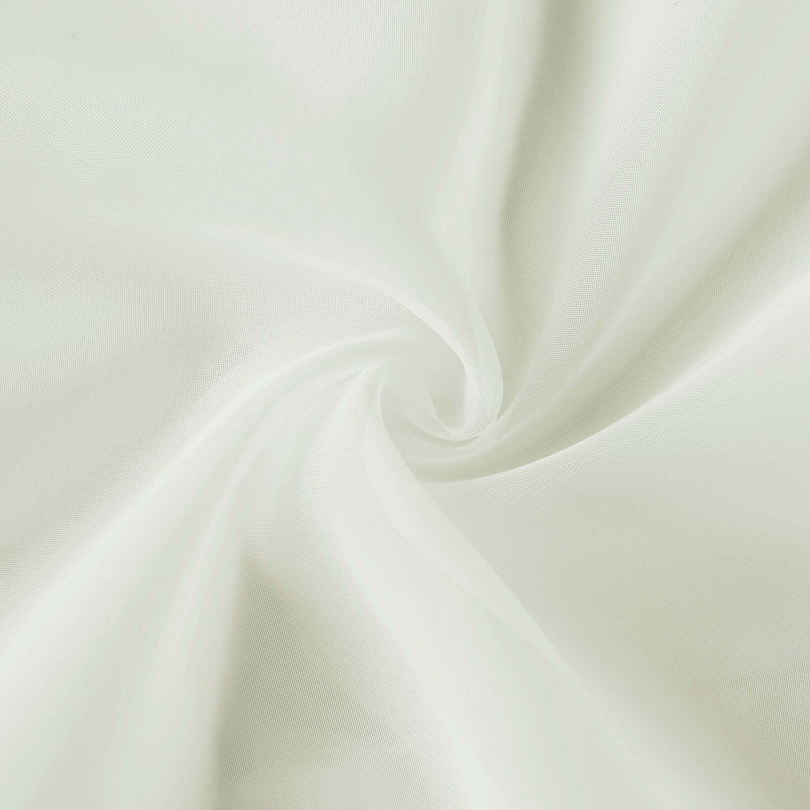 5ft x 14ft Ivory Premium Chiffon Curtain Panel - Durable Flame Resistant, Ideal for Events