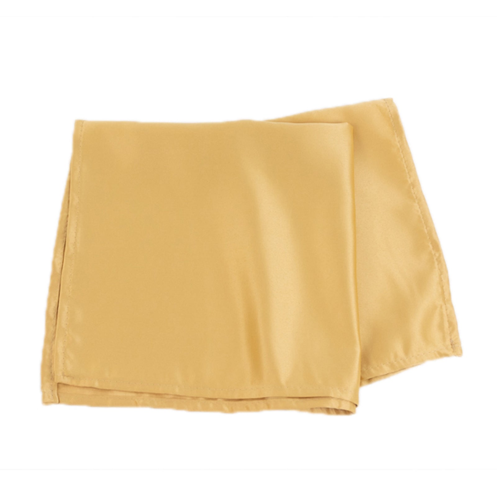 Get 5-Pack of Lamour Satin Dinner Napkins in Champagne, 20x20 Size