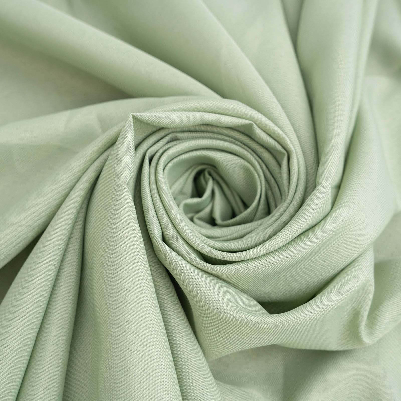 Seamless Wrinkle-Resistant Sage Green Polyester Rectangle Tablecloth 90x132