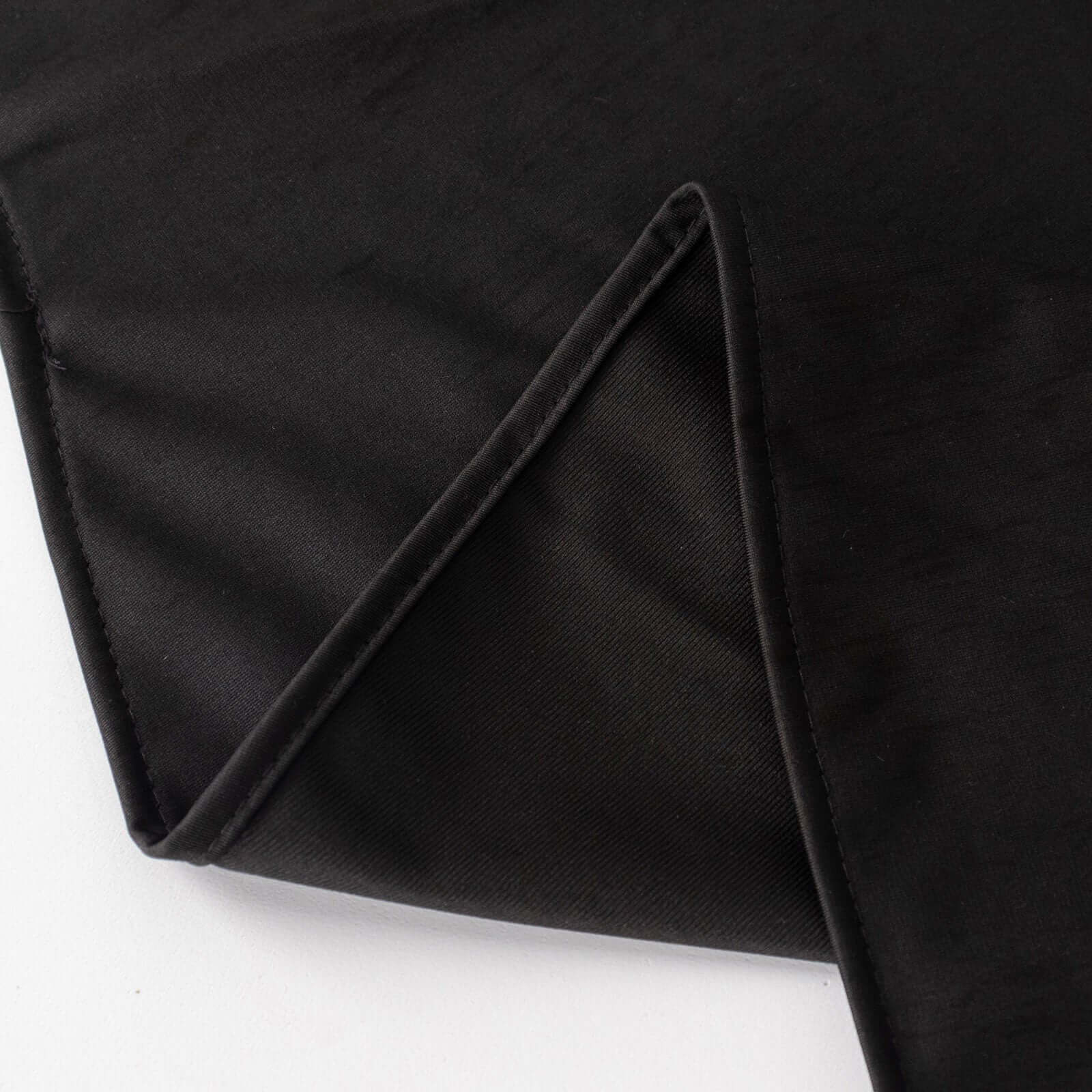 Black Premium Scuba 90x156 Wrinkle-Free, Stain-Resistant Rectangular Tablecloth for Weddings & Parties