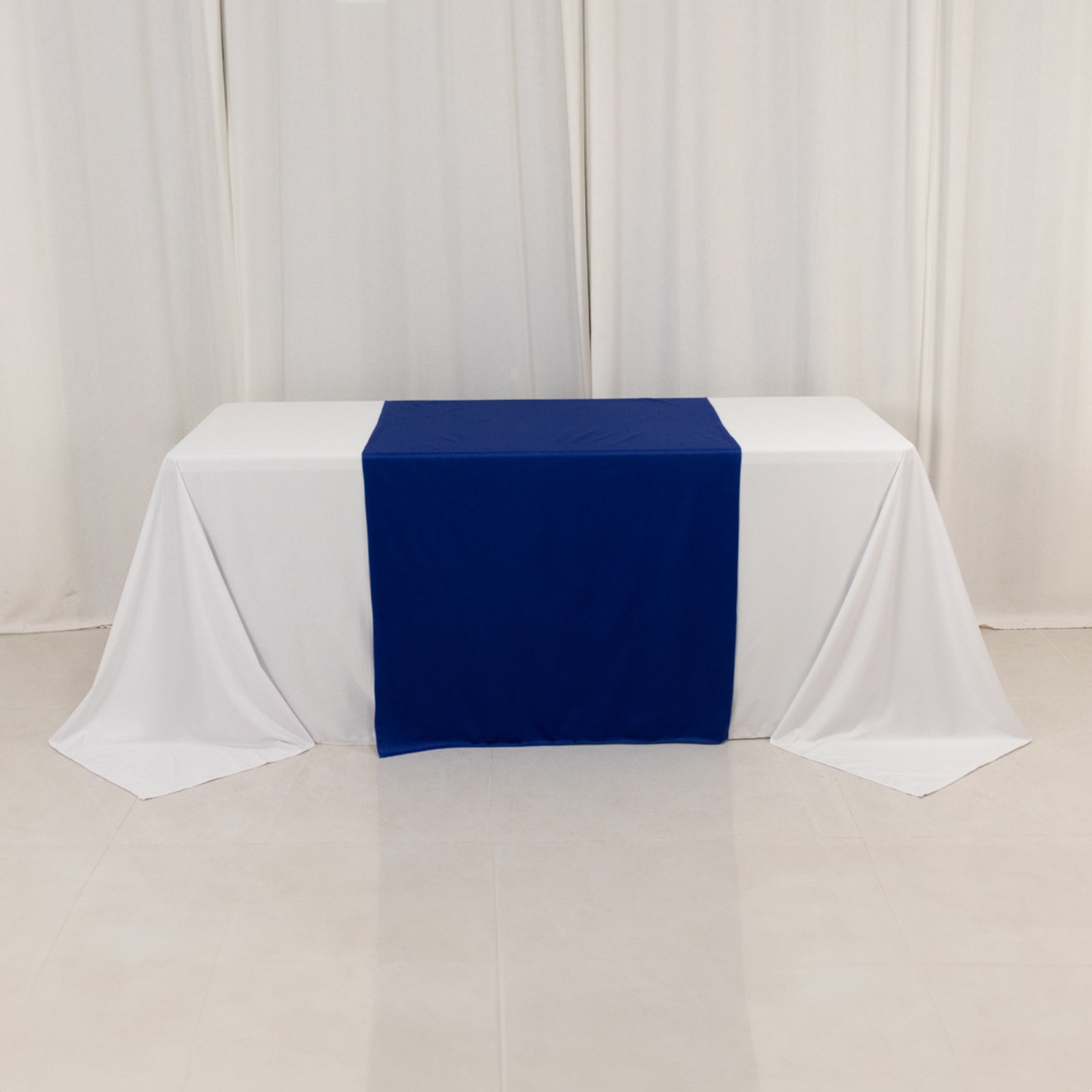 Extra Wide Royal Blue 36x72 Premium Polyester Sublimation Printable Table Runner