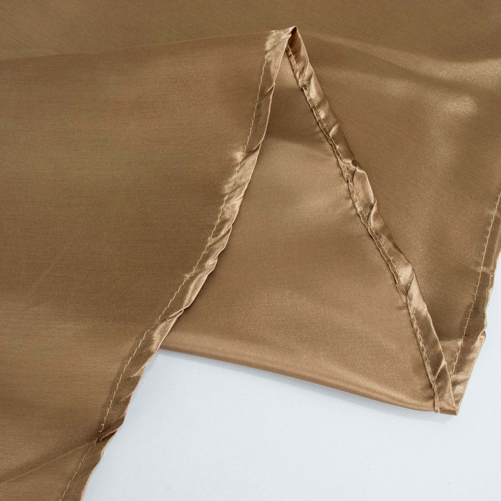 Stylish Seamless Satin Round Tablecloth in Taupe - 120 Inches for Special Events