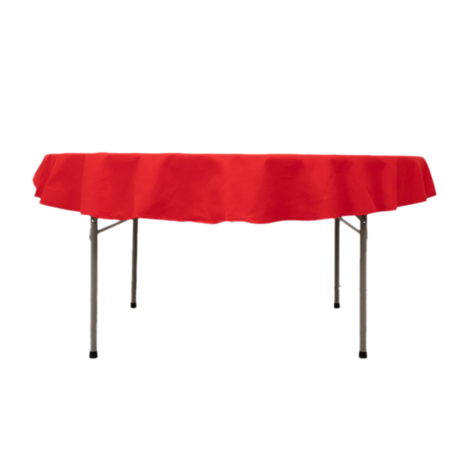 Hot Deal! 70-Inch Red Wrinkle-Resistant Cotton Blend Round Tablecloth for Events