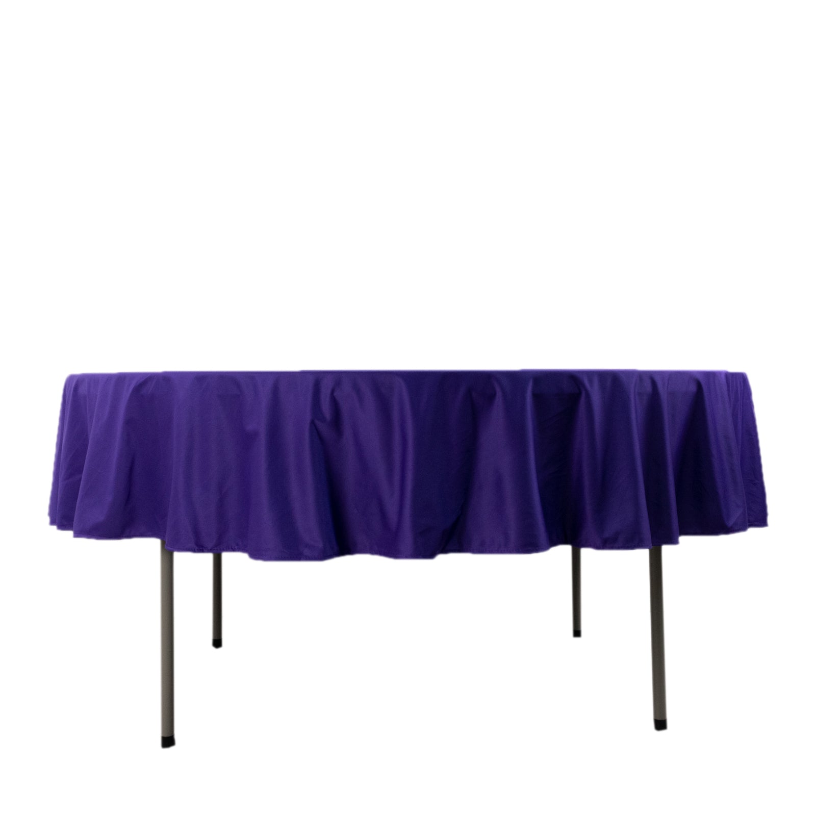 Premium Purple 90-Inch Round Scuba Tablecloth - Stain & Wrinkle Resistant