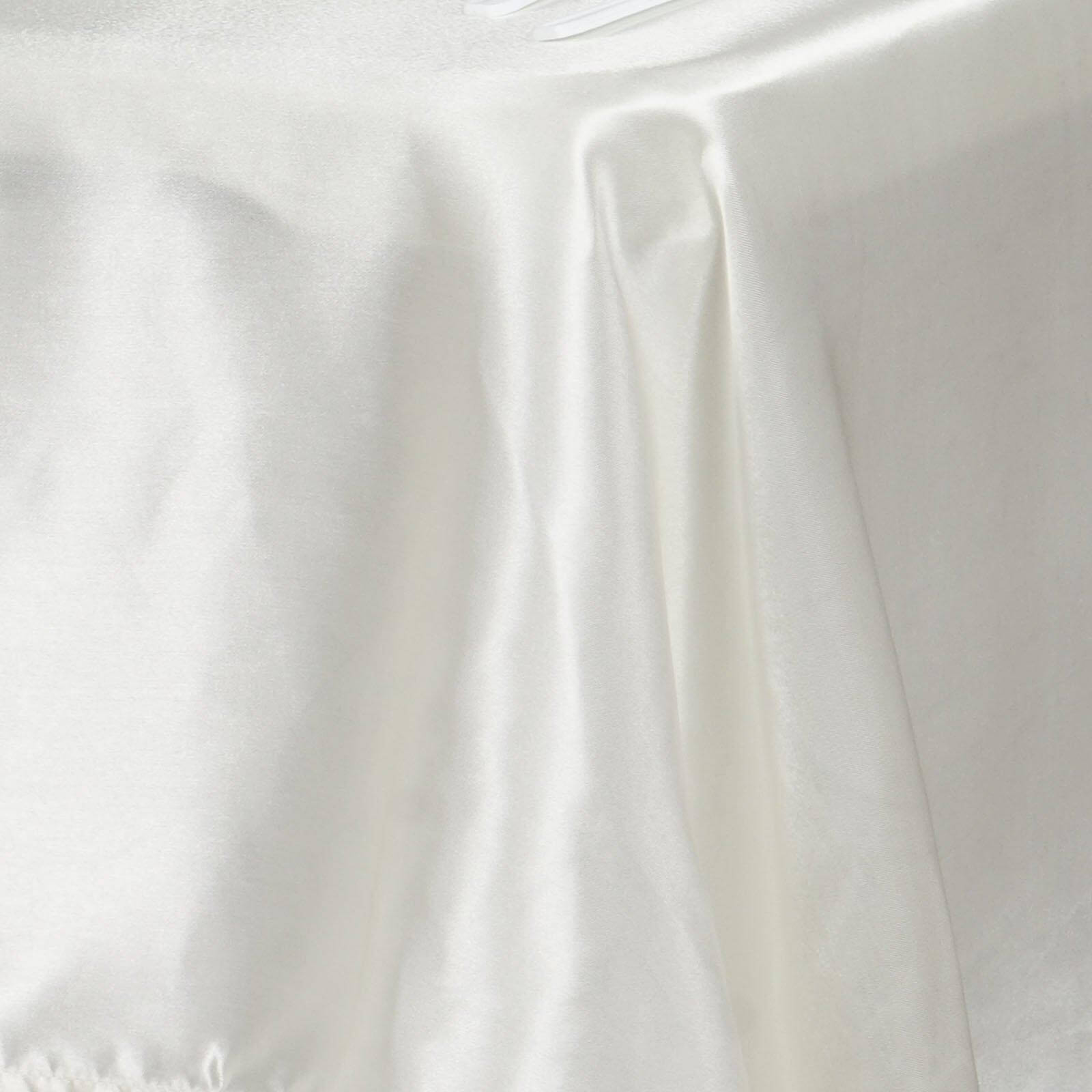 Ivory Satin 60x102 Rectangular Tablecloth - Smooth, Lustrous Table Cover