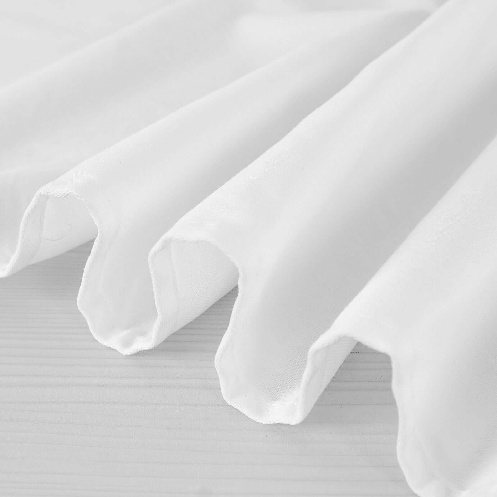 Get This Sophisticated 100% Cotton White 70x70 Square Tablecloth - Soft & Breathable