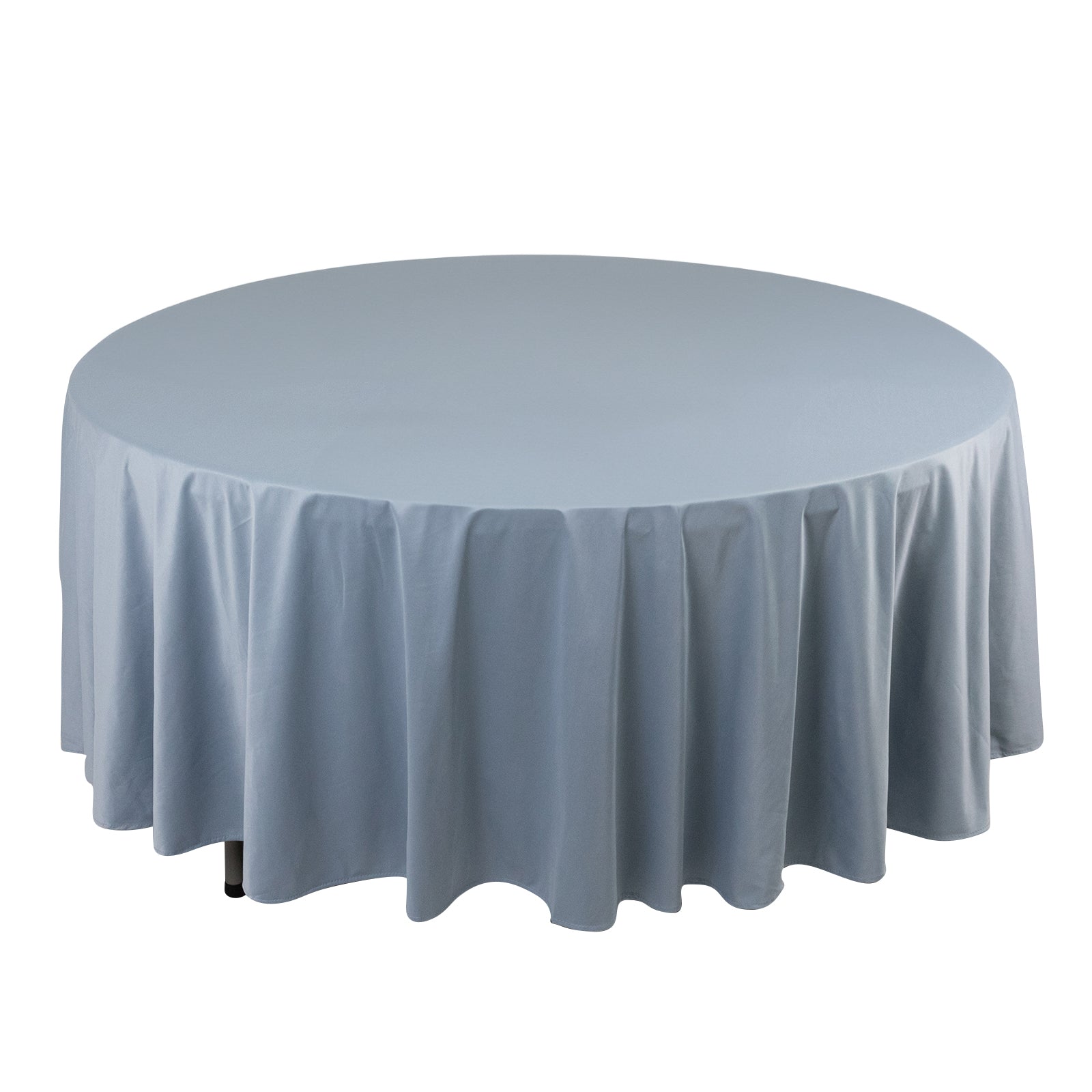 Exclusive Dusty Blue 108' Scuba Round Tablecloth - Wrinkle & Stain Free