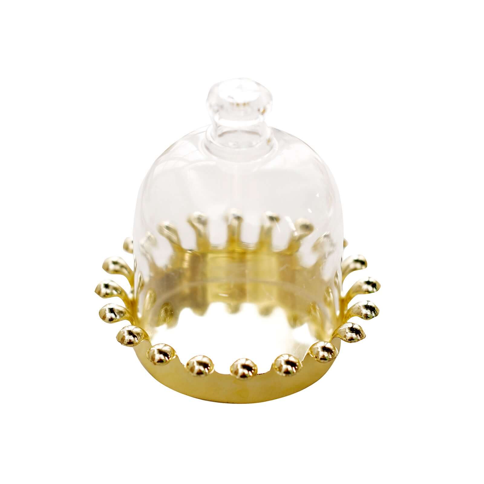 12-Pack Gold & Clear Mini Crown Plastic Treats Party Favor Boxes - Perfect for Special Events