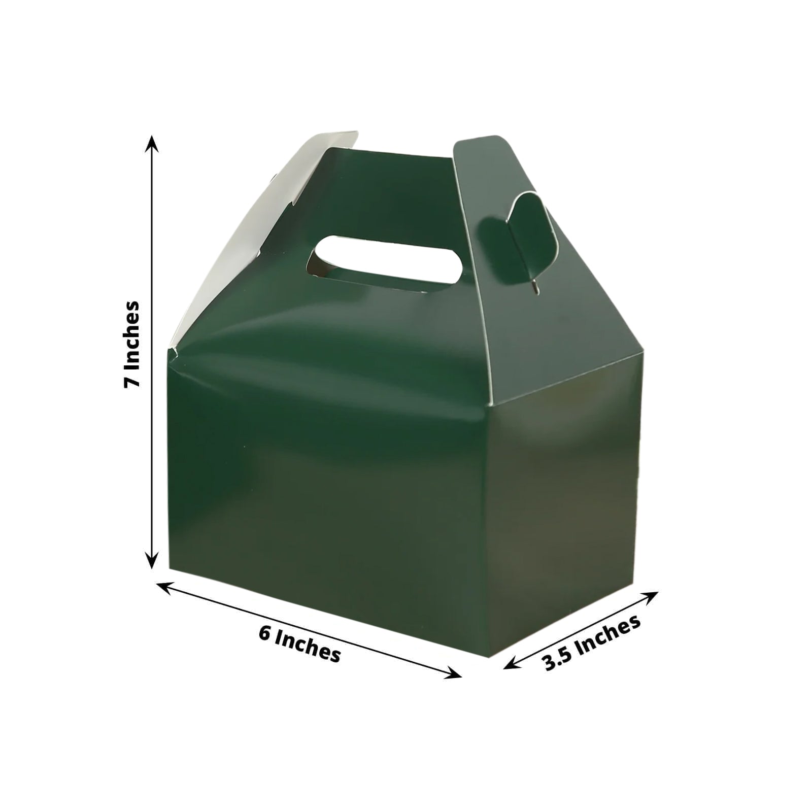 25-Pack Hunter Emerald Green Tote Gable Candy Gift Boxes - Ideal for Party Favors
