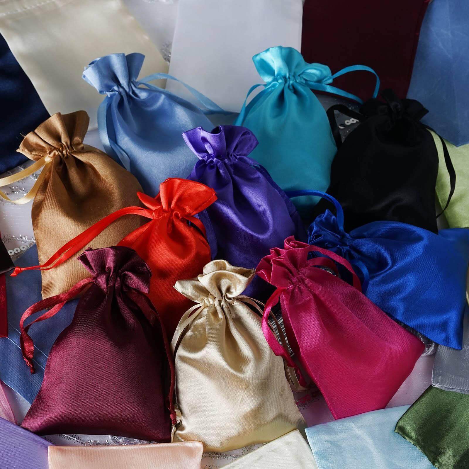 Hot Sale! 12-Piece Set of 4x6 Ivory Satin Drawstring Bags for Wedding and Party Favors