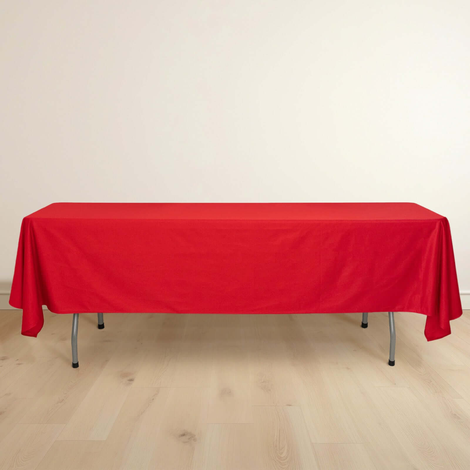 Hot Sale! Premium Red Scuba Polyester Rectangular 60x102 Wrinkle-Free & Stain-Resistant Tablecloth