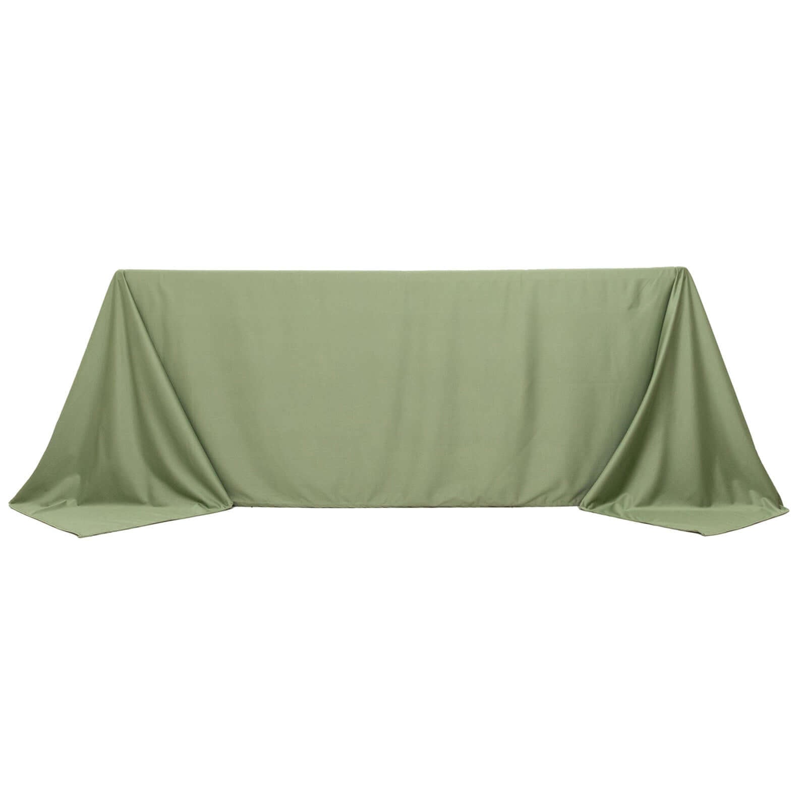 Premium Wrinkle-Free & Stain-Resistant Dusty Sage Green Scuba Tablecloth (90x132)