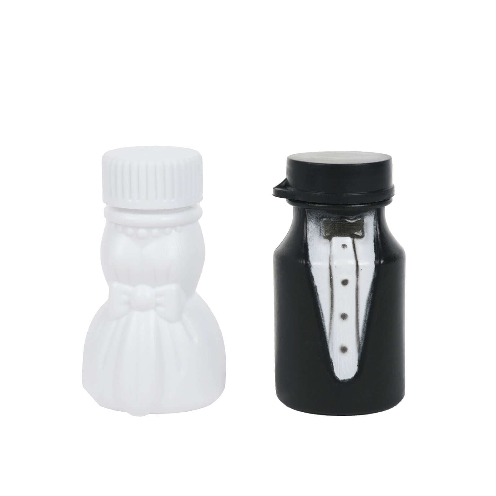 24-Pack Bride and Groom Prefilled Soap Bubble Bottles - Ideal Wedding Party Favors