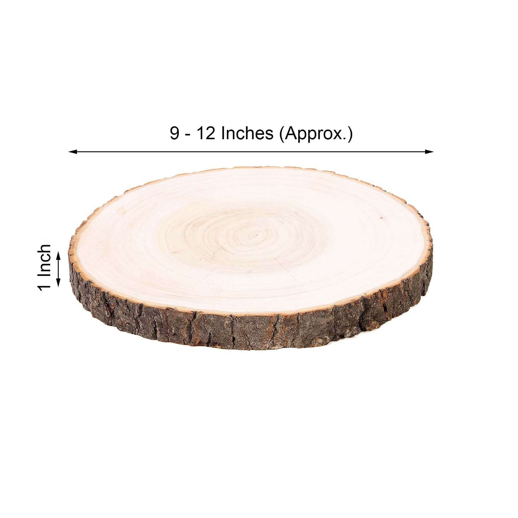12 Dia Rustic Poplar Wood Slices - Ideal Wedding Table Centerpieces