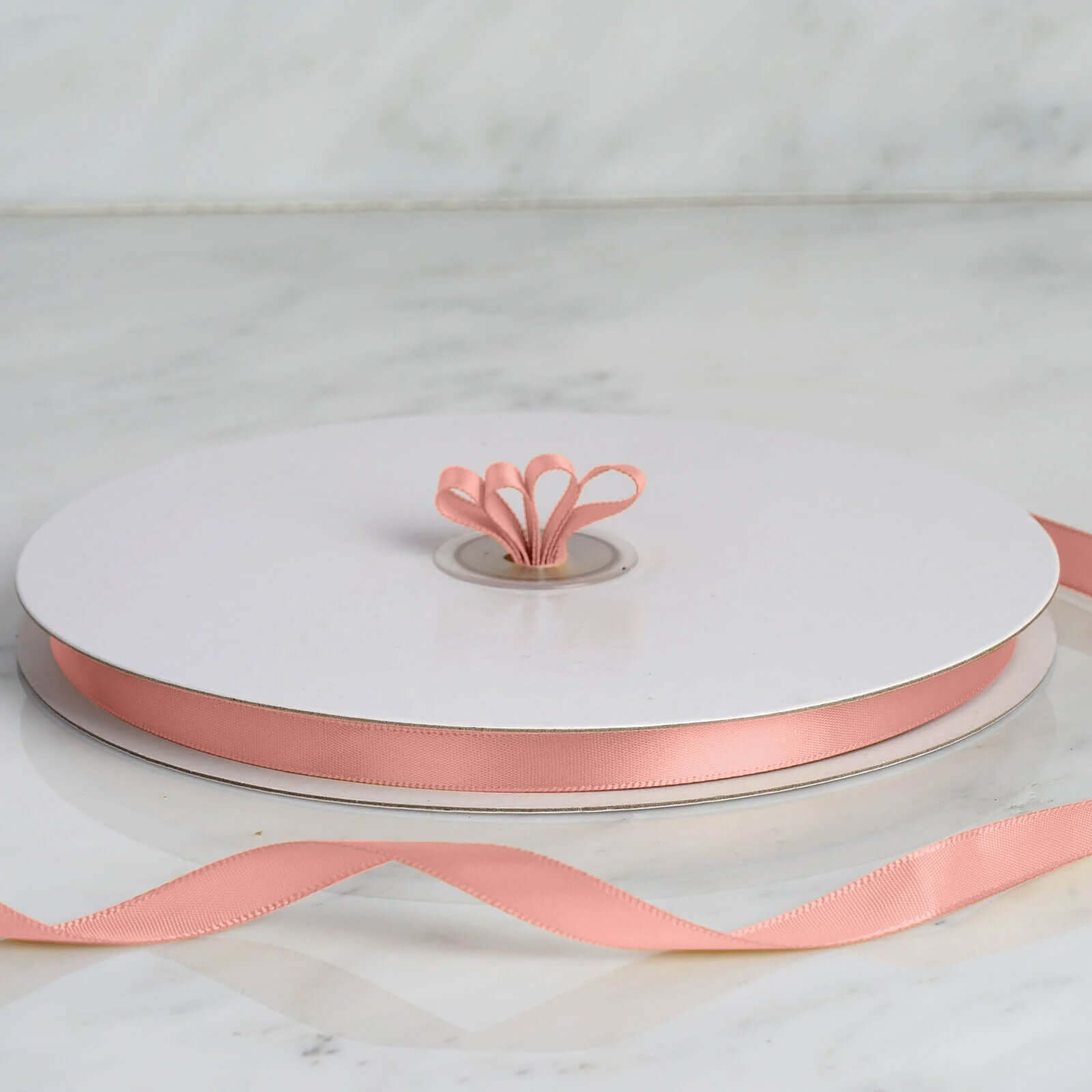 100-Yard 3/8-Inch Single-Faced Dusty Rose Decorative Satin Ribbon