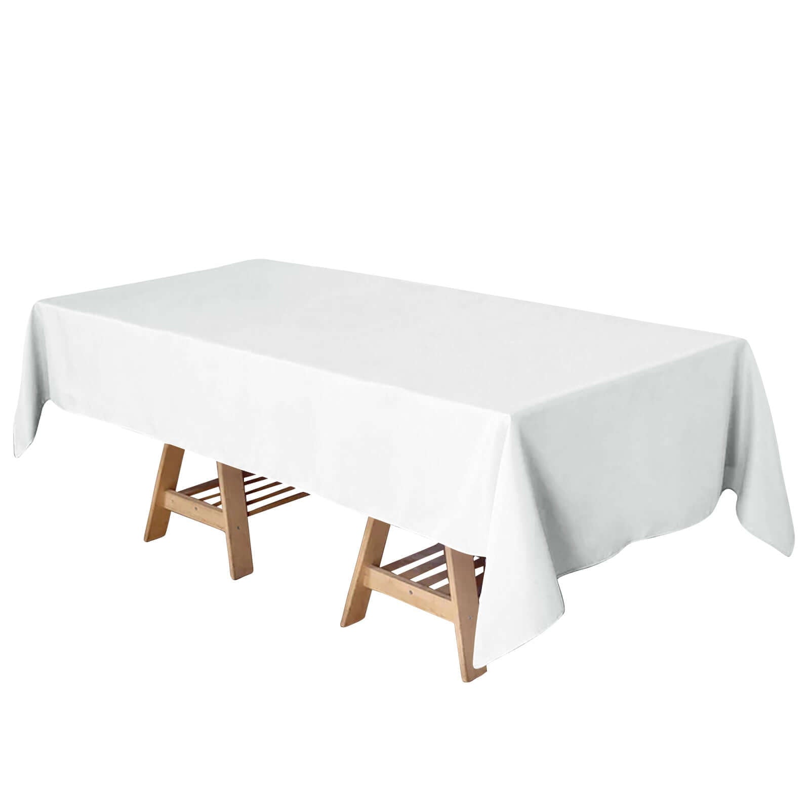 Durable and Stylish White Polyester 60x102 Rectangle Tablecloth for Special Occasions