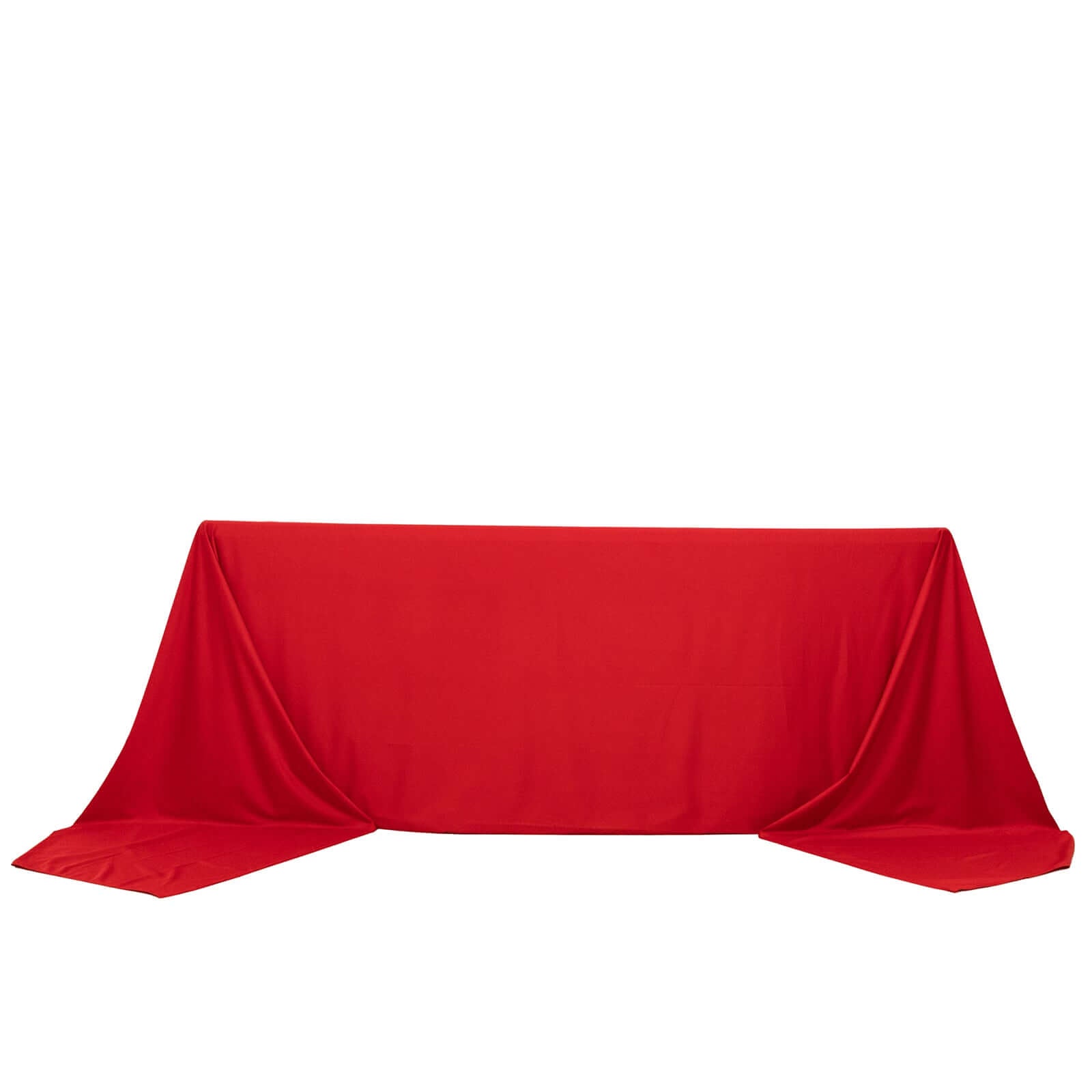 Red Premium Wrinkle-Free, Stain-Resistant Scuba Rectangular 90x156 Tablecloth