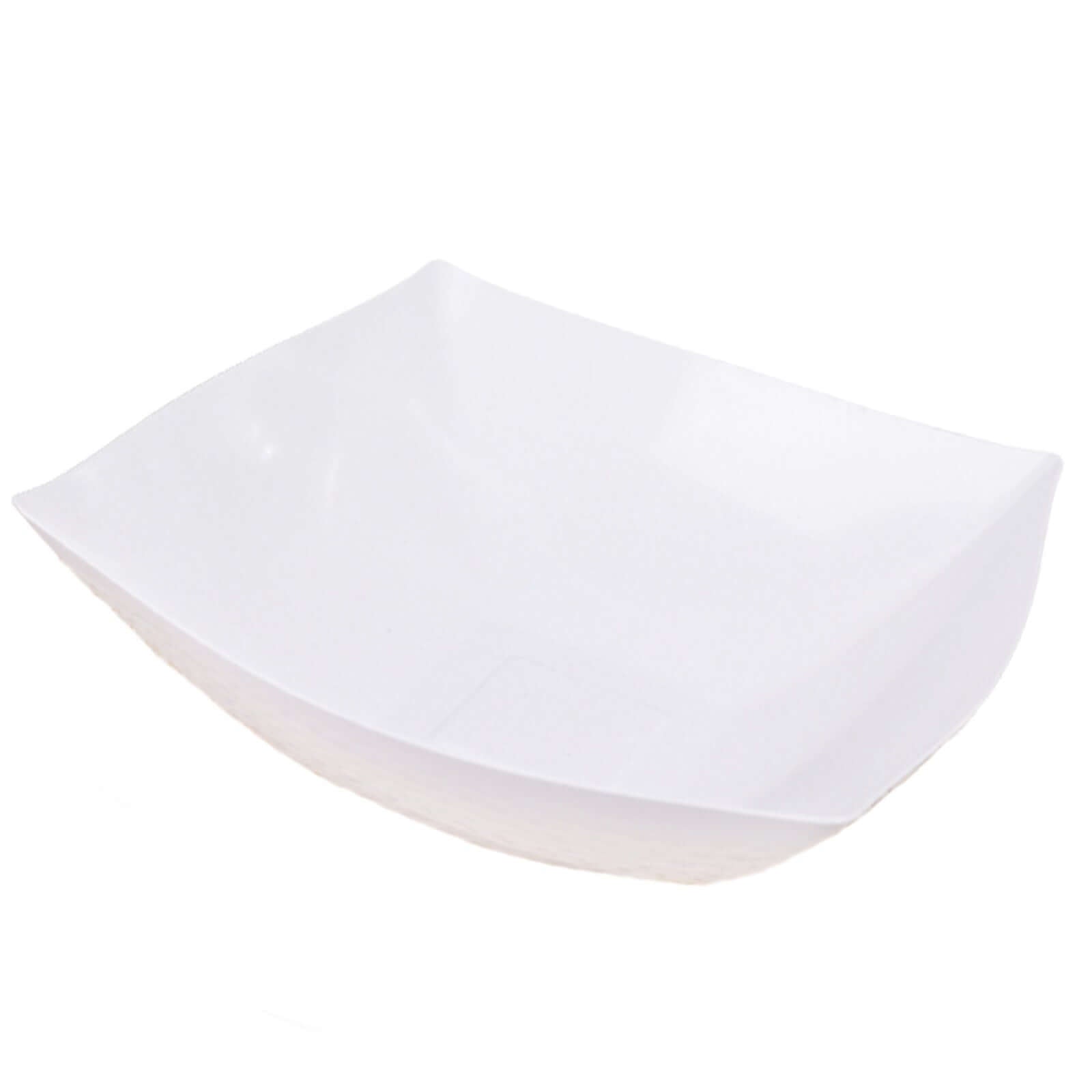 Hot Deal! 4-Pack Large Square White Plastic Salad Bowls - Durable Disposable Party Serving Dishes, 128oz Each