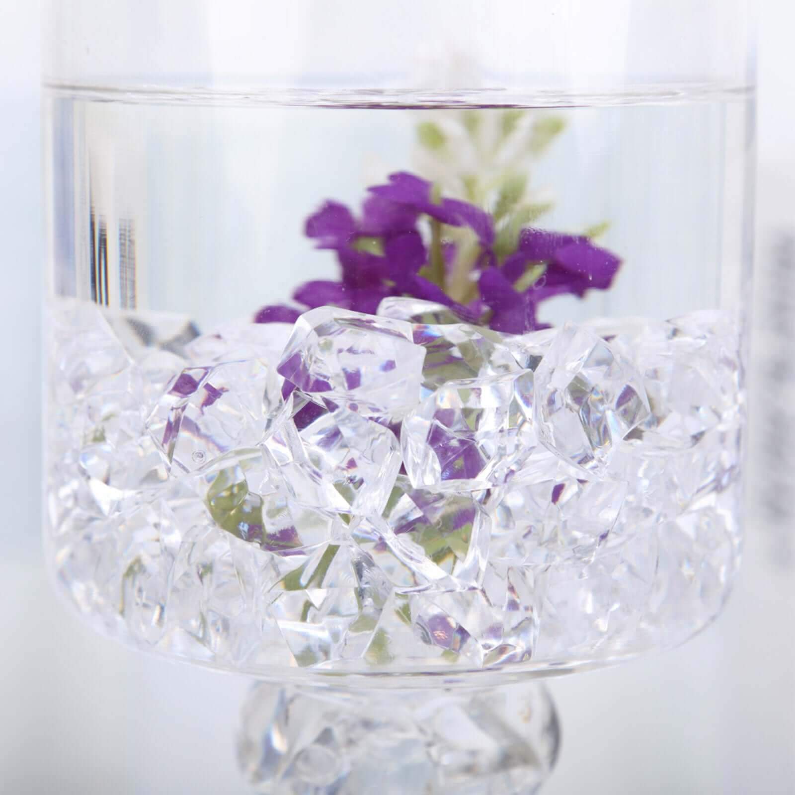 300 Pcs Large Clear Acrylic Ice Bead Vase Fillers - Ideal for Event Decor & DIY Crafts