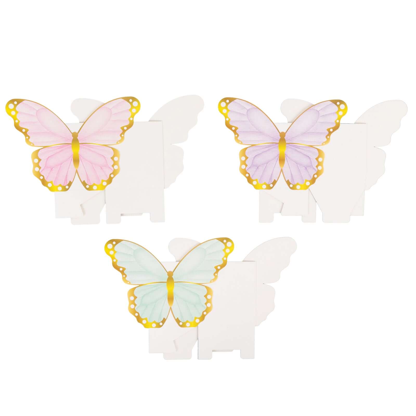 12-Pack High-Quality Butterfly-Themed Paper Candy Gift Favor Boxes, 6x8 Size