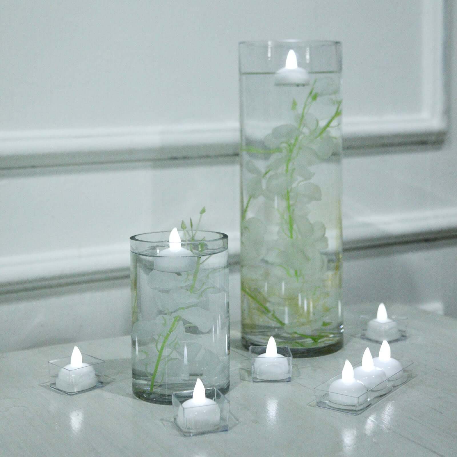 12-Pack Waterproof White Flameless Floating LED Tealight Candles