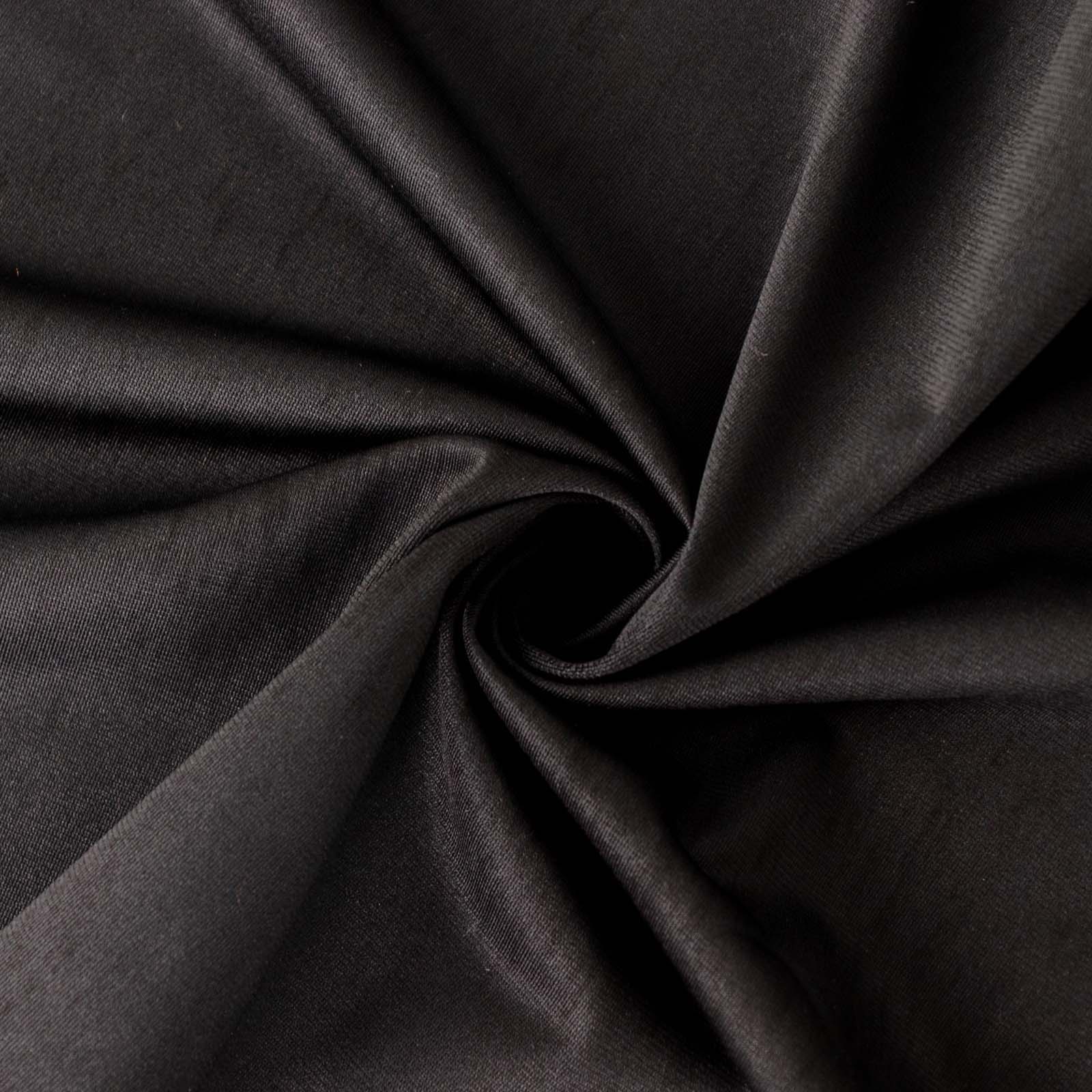 Exclusive Black 60x102 Scuba Polyester Wrinkle-Free & Stain-Resistant Rectangular Tablecloth for Weddings and Banquets