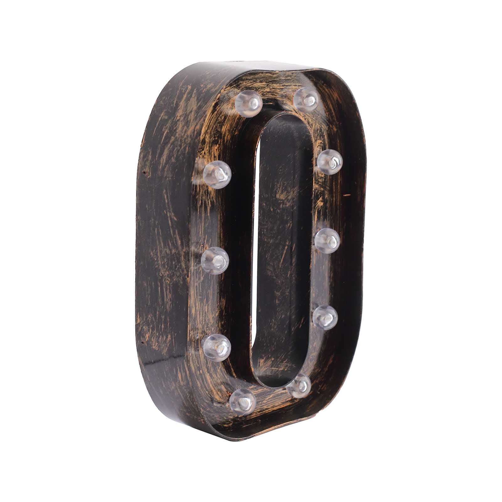 Hot! Industrial Style Antique Black LED Marquee Letter O for Weddings & Displays