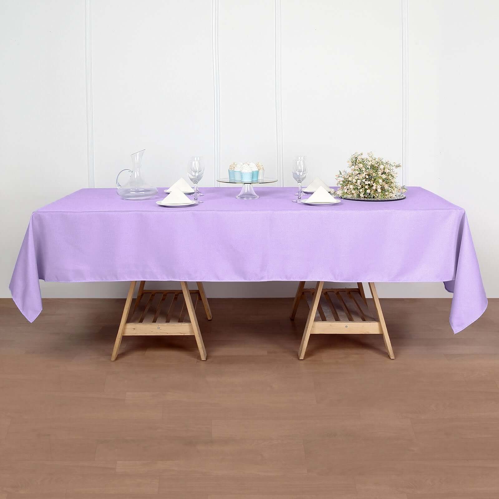 Stylish & Durable Lavender Lilac Polyester 60x102 Rectangle Tablecloth