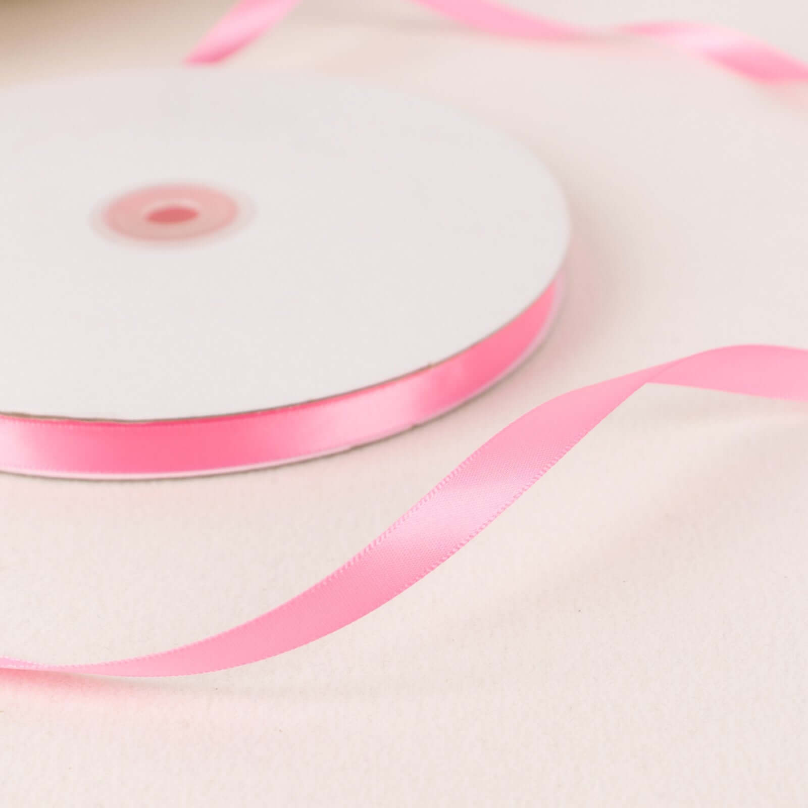 Hot! 3/8 Pink Single-Face Satin Decorative Ribbon - 100 Yards