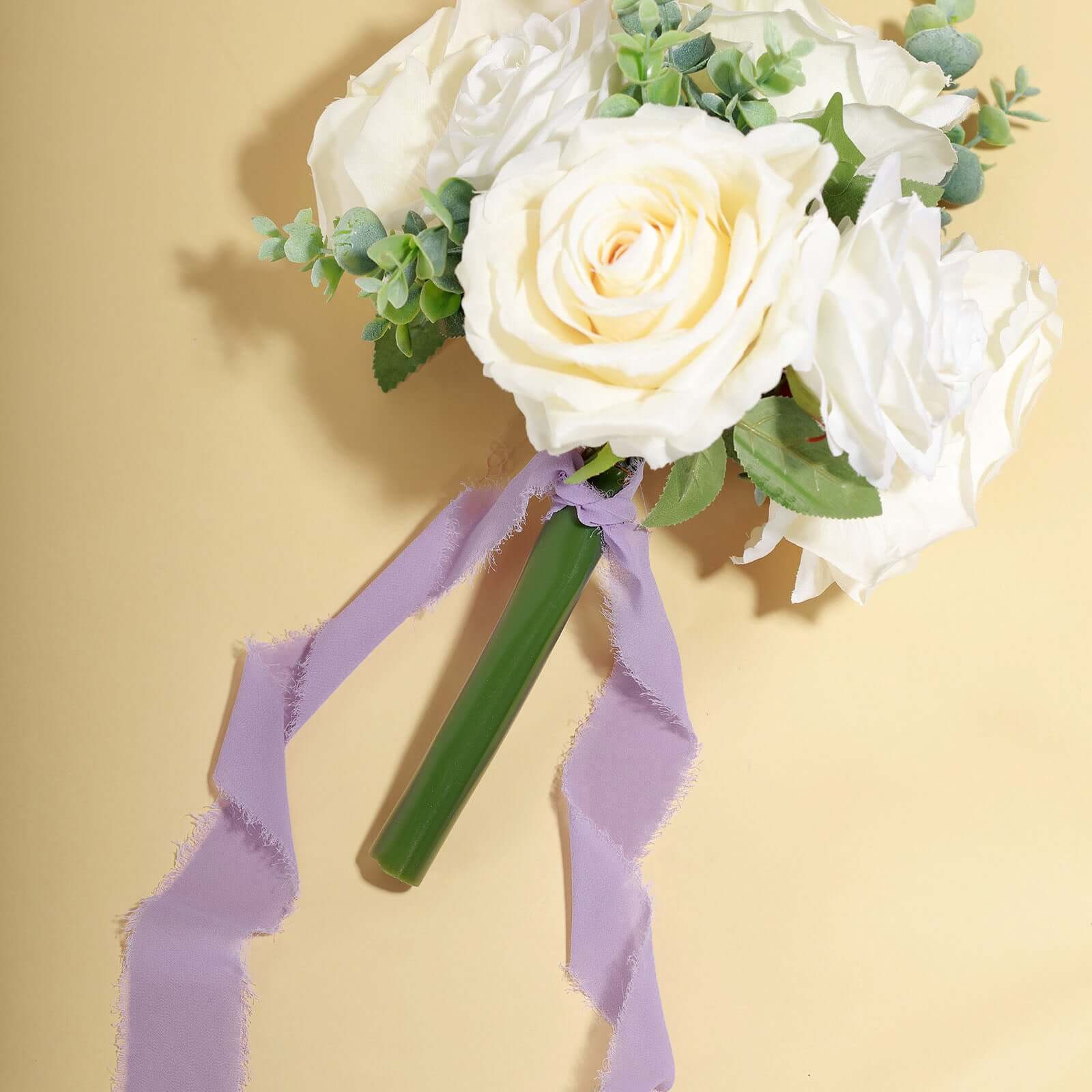 2-Pack 6yd Violet Amethyst Silk-Like Chiffon Linen Ribbon Rolls - Ideal for Weddings & Gifts