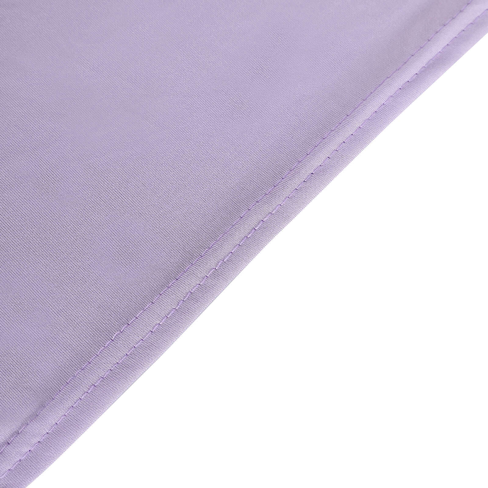 Durable 6ft Lavender Lilac Spandex Stretch Rectangle Tablecloth for Events