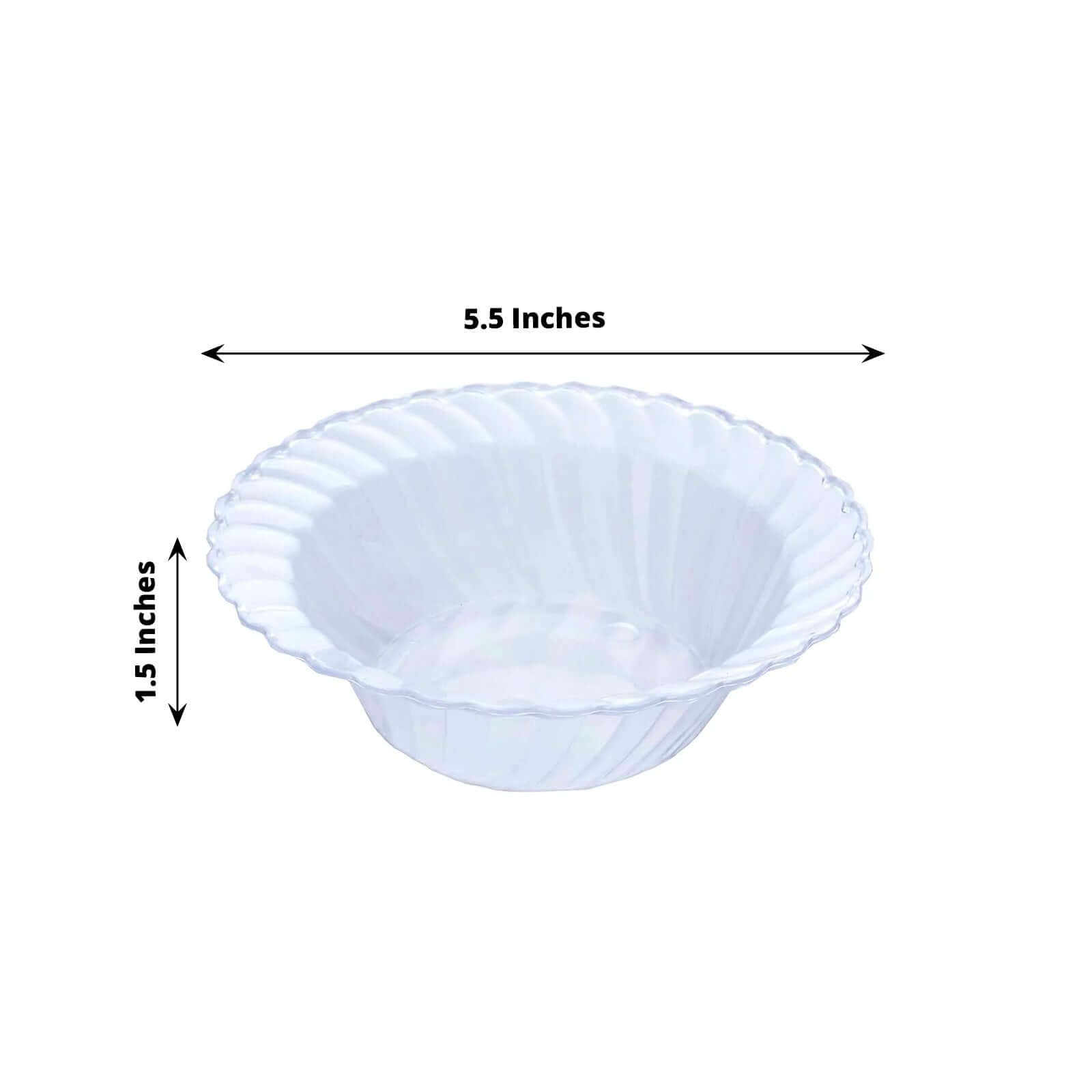 Hot Deal! 10-Pack Durable Disposable 5oz Clear Flared Hard Plastic Fruit Bowls for Desserts