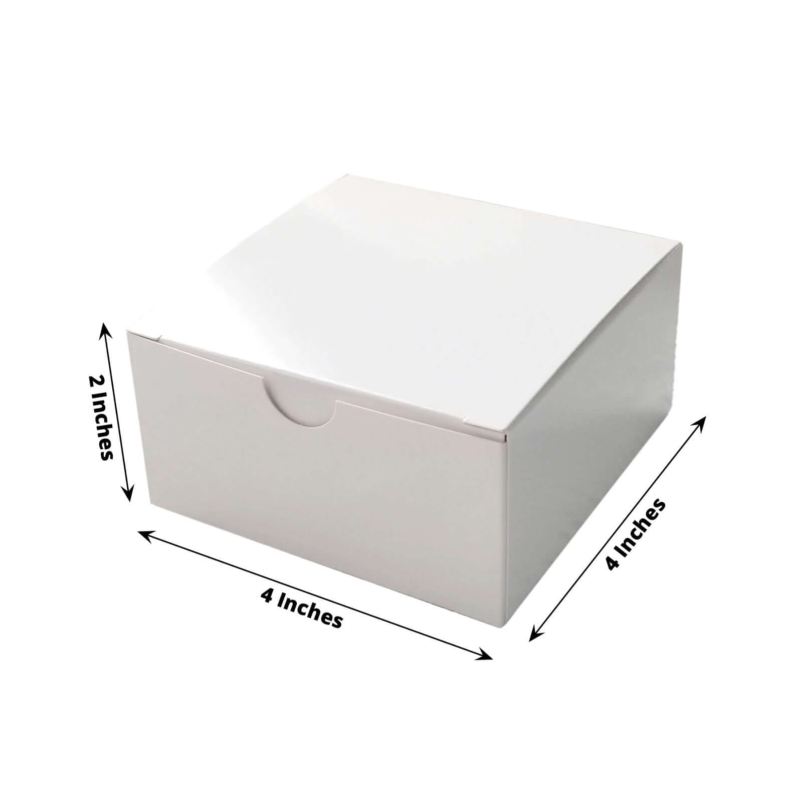 100-Piece Set of White Cardstock Cupcake Gift Boxes, 4x4x2 Inches