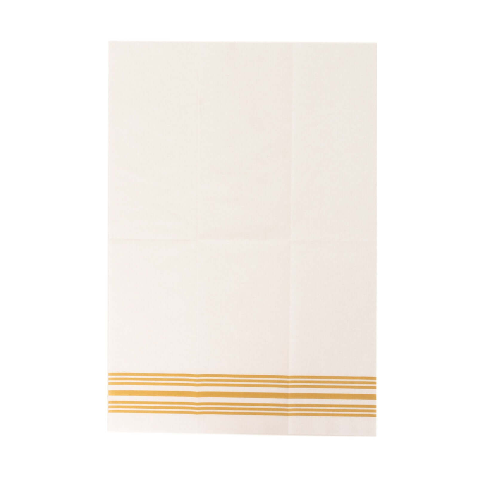 Hot Deal! 20-Pack White Linen-Like Airlaid Napkins with Gold Lines