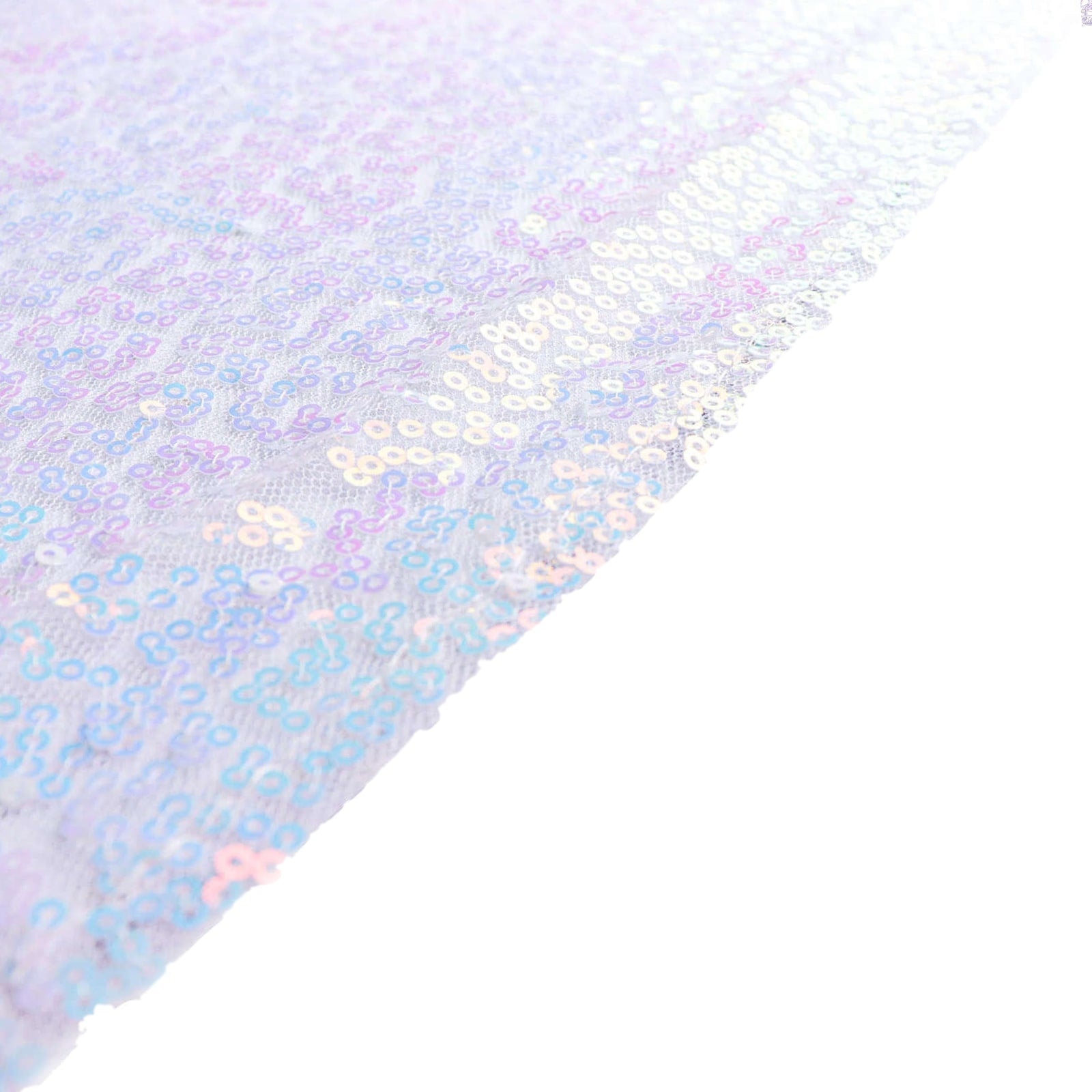 Iridescent Blue Seamless Sparkly 90x132 Rectangle Sequin Tablecloth