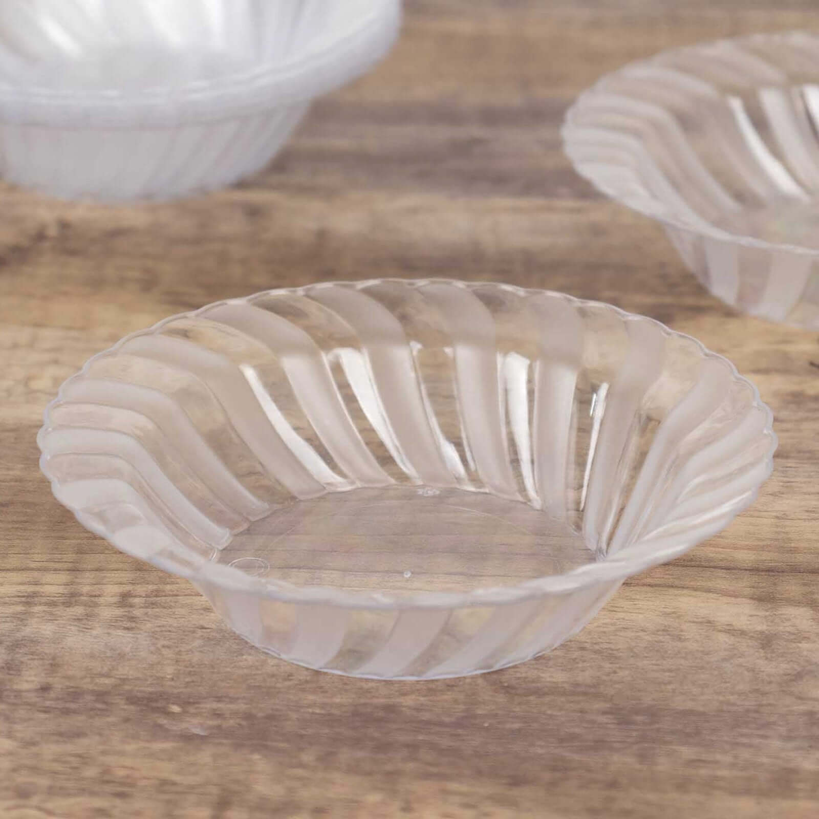 Hot Deal! 10-Pack Durable Disposable 5oz Clear Flared Hard Plastic Fruit Bowls for Desserts