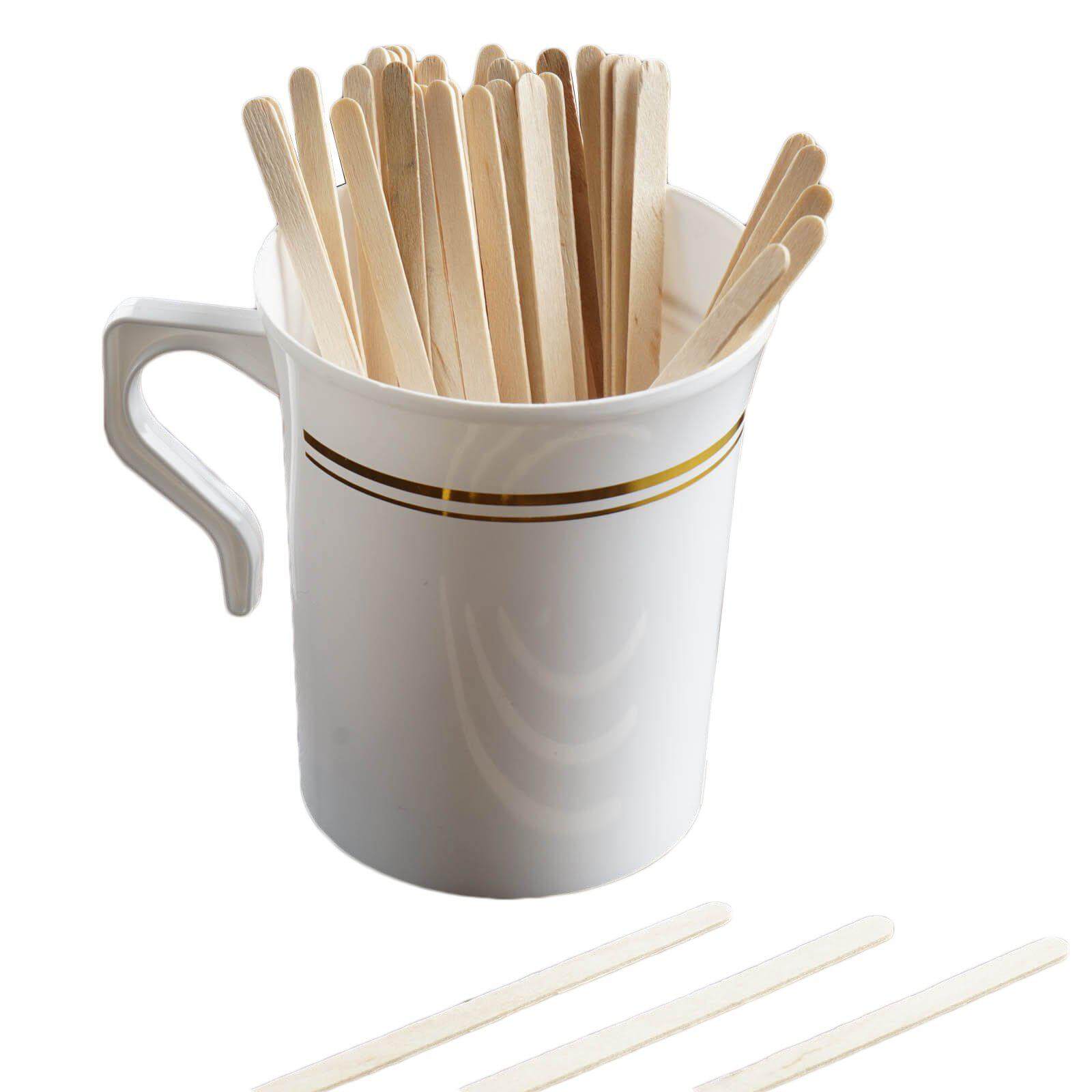 Hot Deal! 1000-Pack Natural Birchwood Coffee Stirrers, 4.5 Inches for Tea & Cocktails