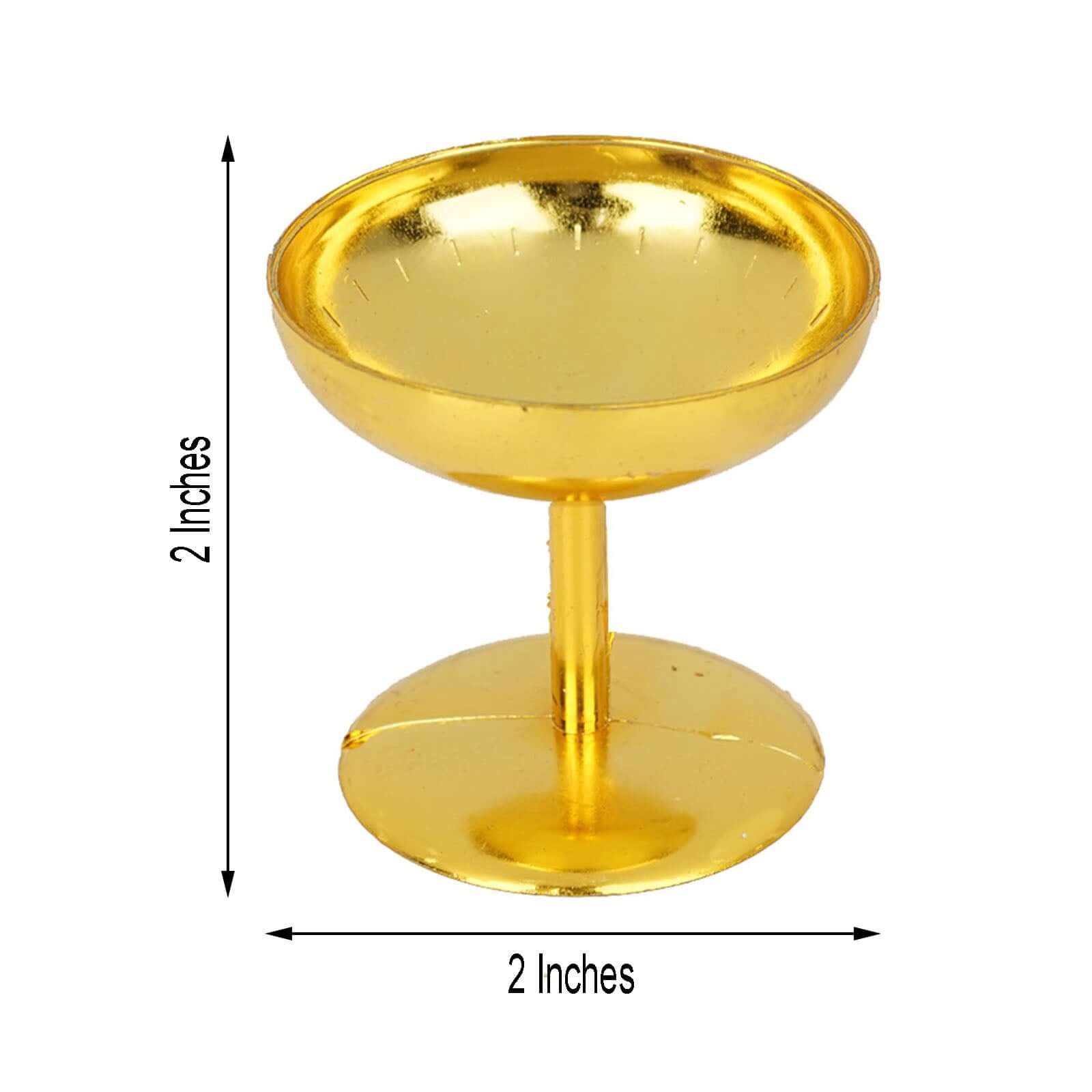 12-Pack Gold Plastic Dessert Cups - Ideal for Treats