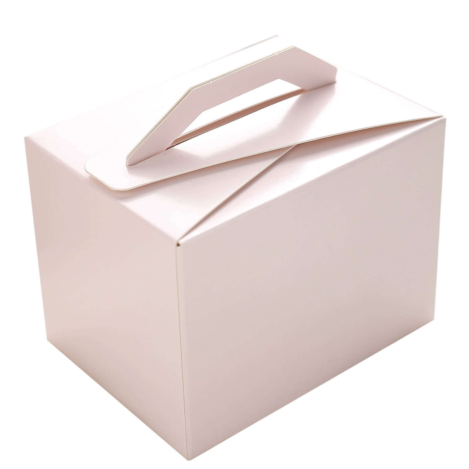 Hot Deal! 100-Pack Blush Cardstock Tote Party Favor Candy Gift Boxes, 4x3x3 Size