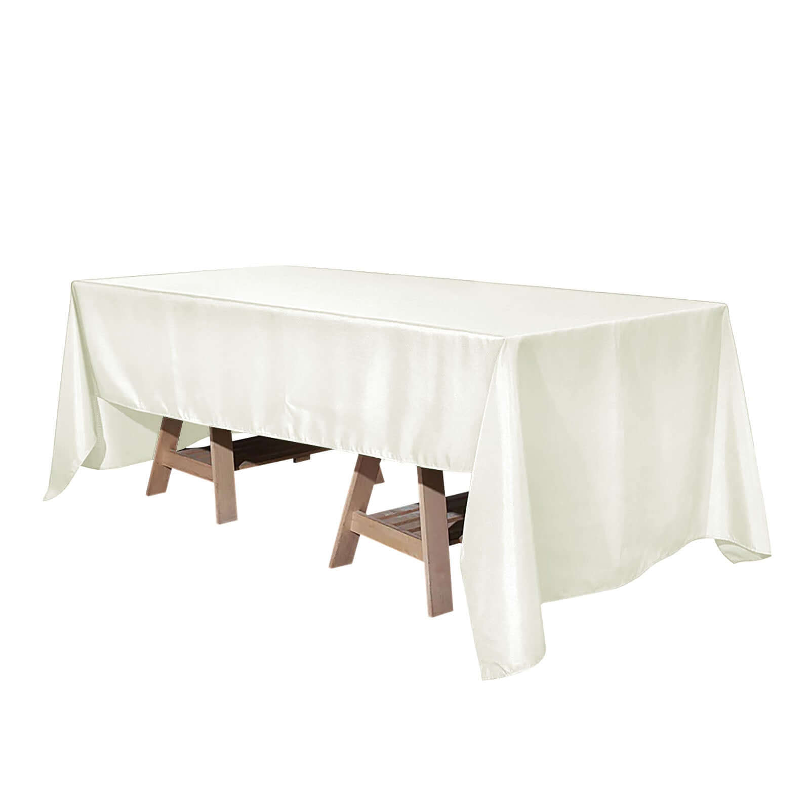 Premium Polyester 60x126 Rectangle Tablecloth Ivory - Stain-Resistant 220GSM Finish Table Cover