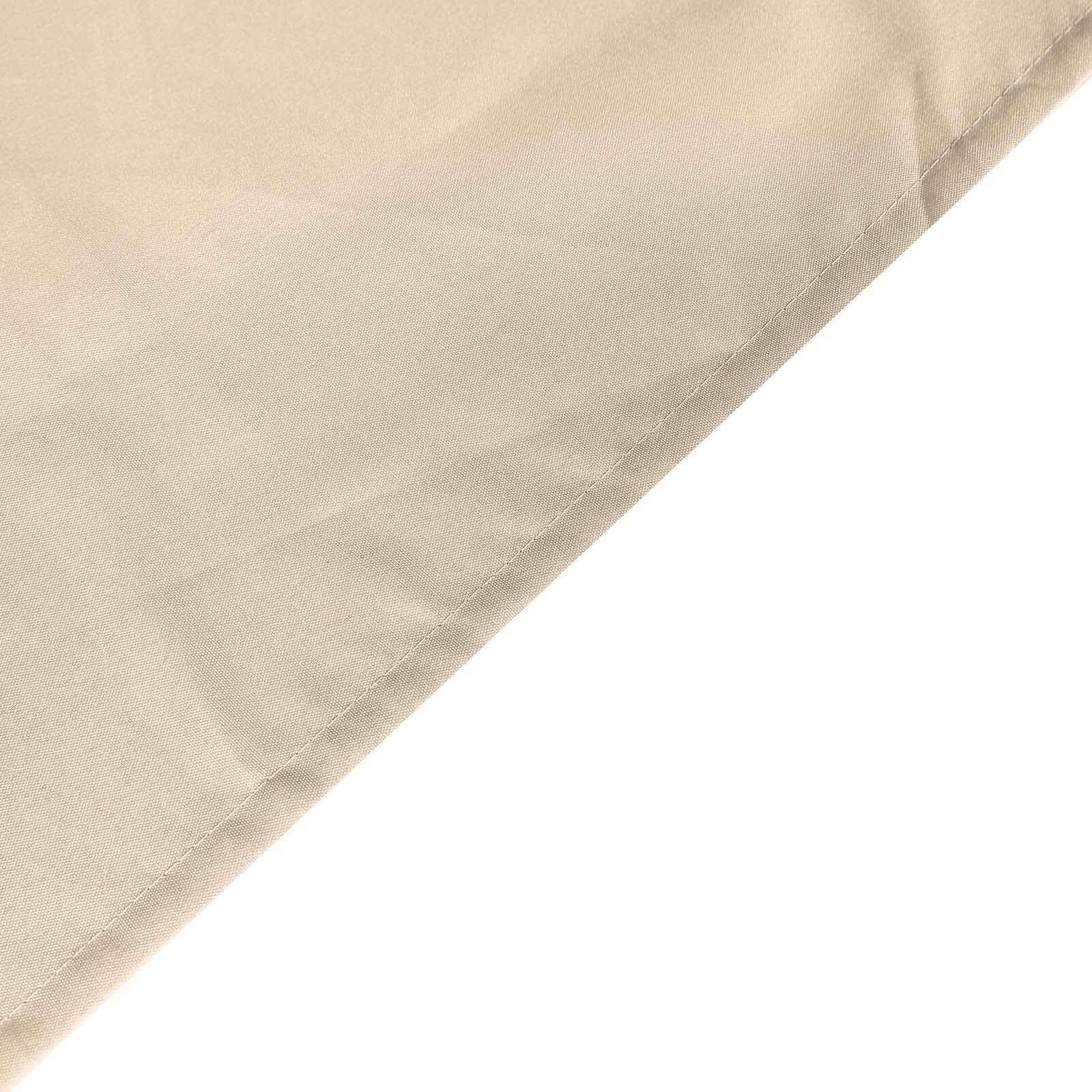 Durable Nude Fitted Polyester Tablecloth for 6FT Rectangle Tables - Ideal for Events